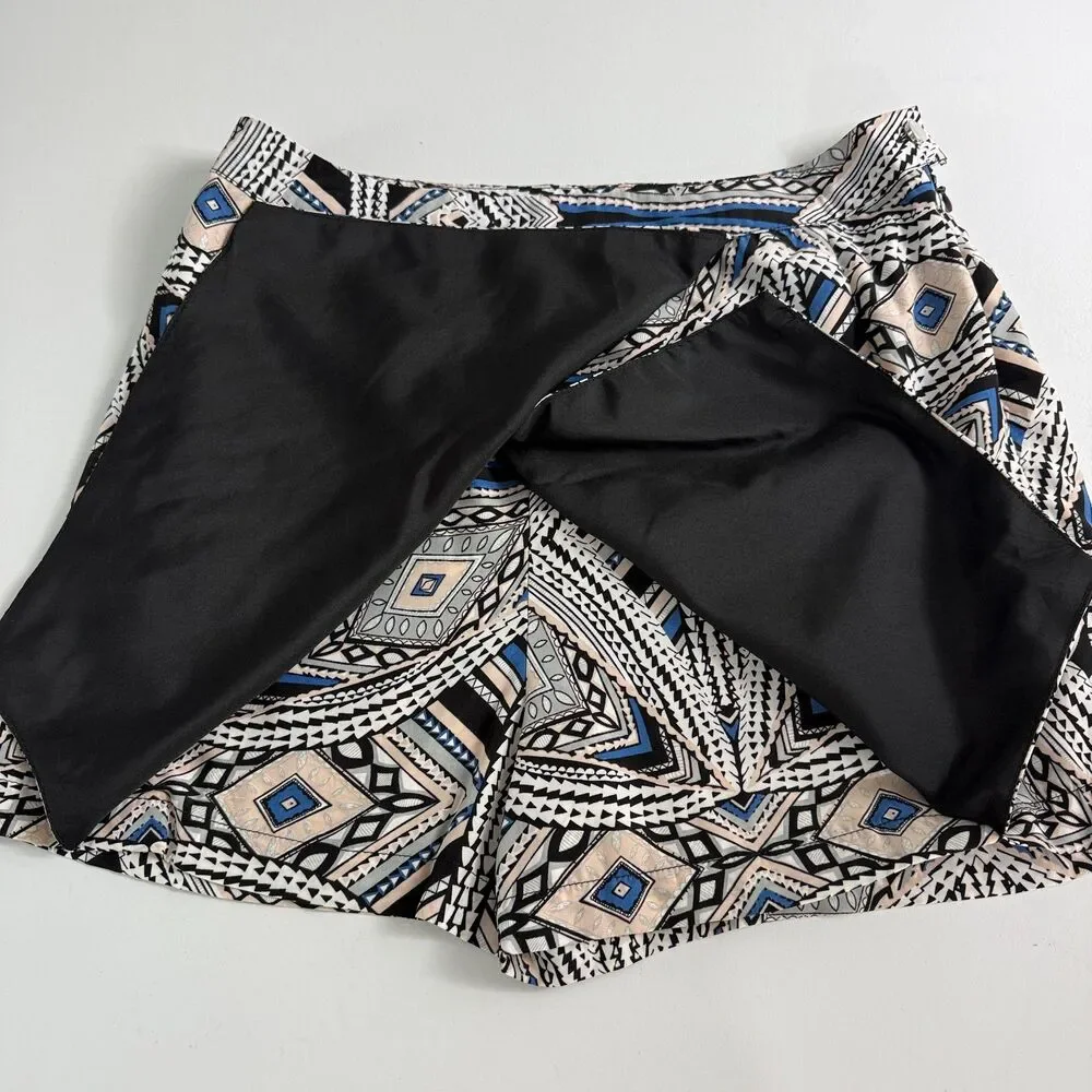 Mossimo Women's Multicolor Print Skort Side Zipper Size 2